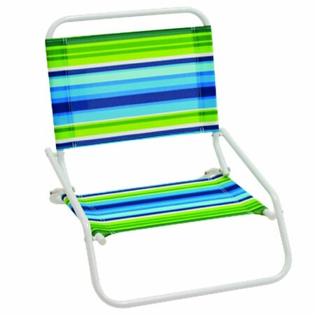 COMFORTCORRECT 1 Position Multi-color Beach Folding Chair, 8PK CO2188825
